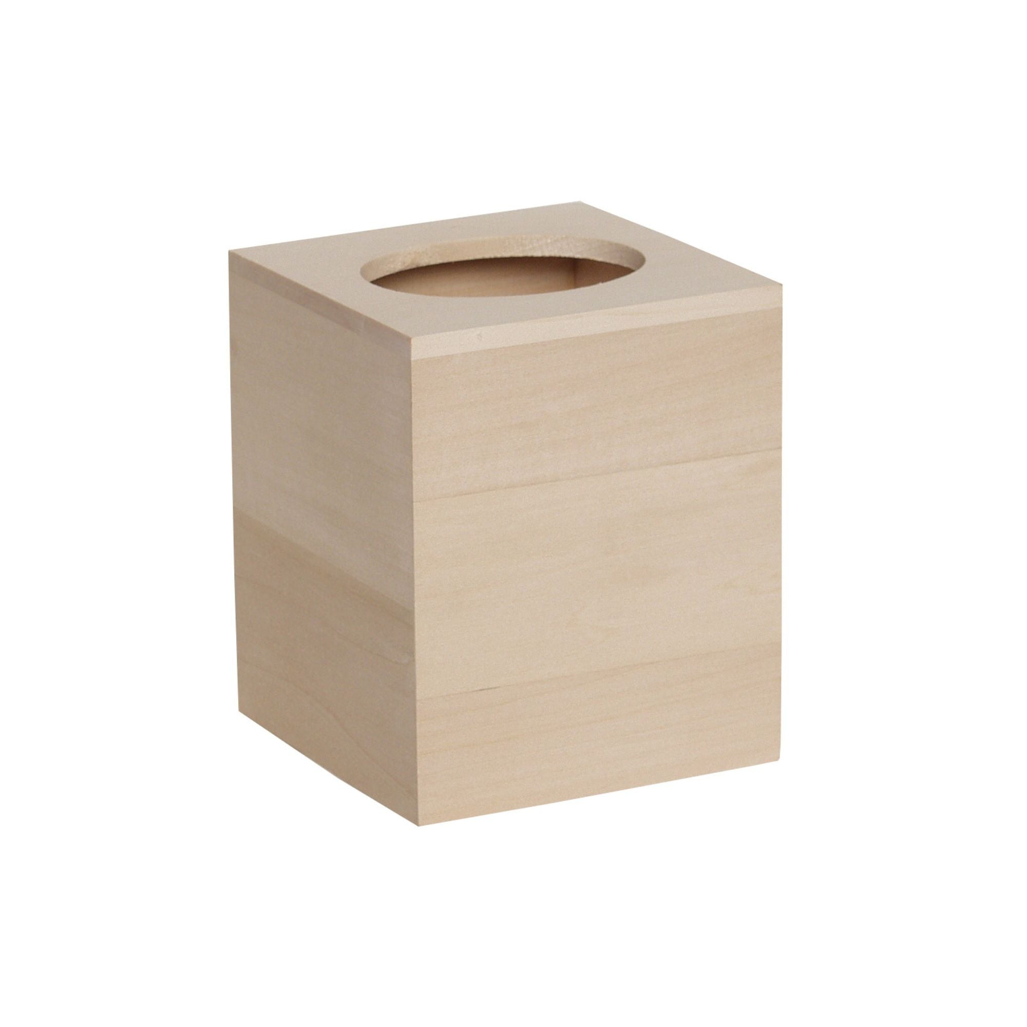 Plain wooden tissue store box cover