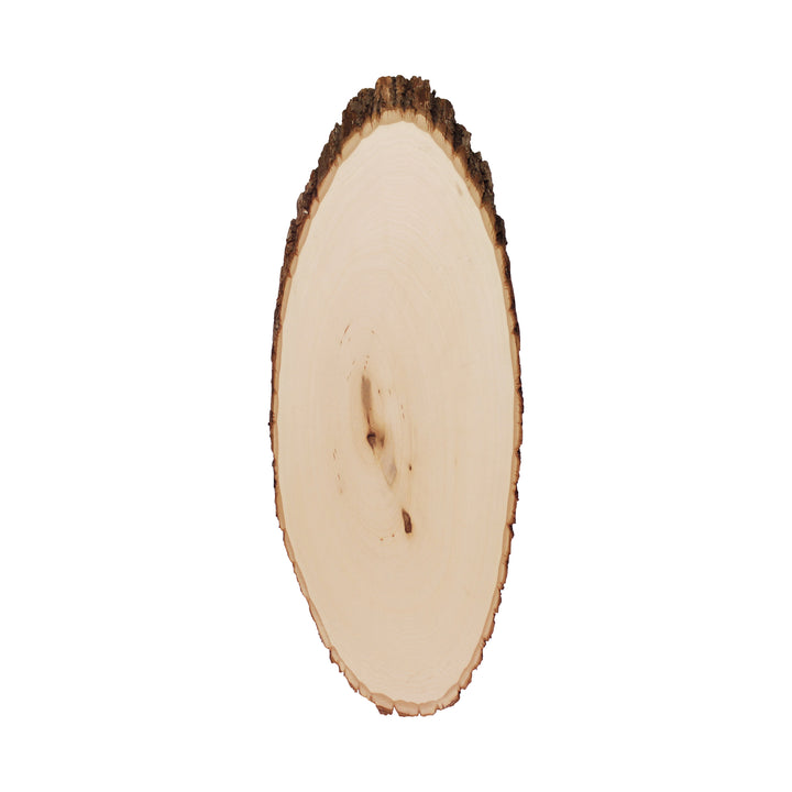 Elongated Rustic Basswood Round, 9-11" Wide