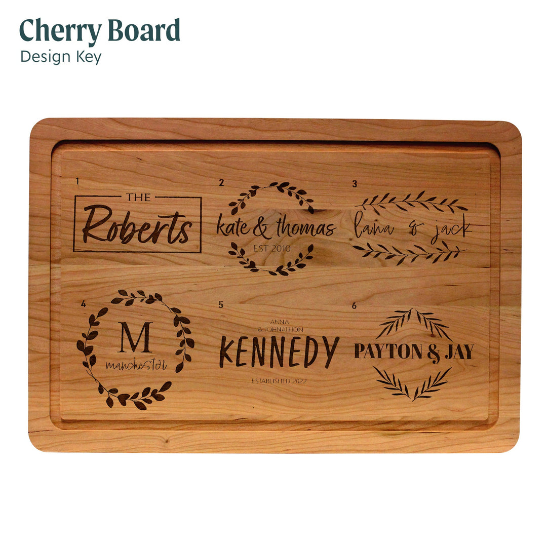 Personalized Oak or Walnut Custom Cutting Board, Engraved Cut Board for  Wedding Gift 