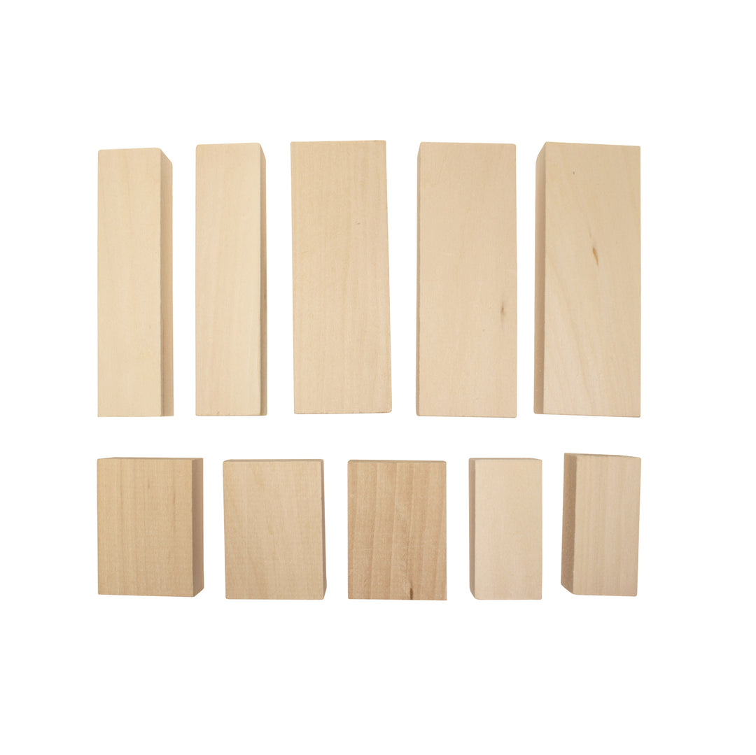 Assorted Basswood Carving Blocks (10-Piece)