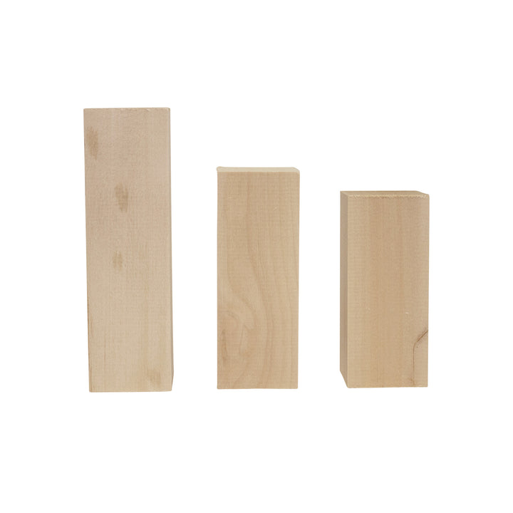 Assorted Basswood Carving Blocks (3-Piece)