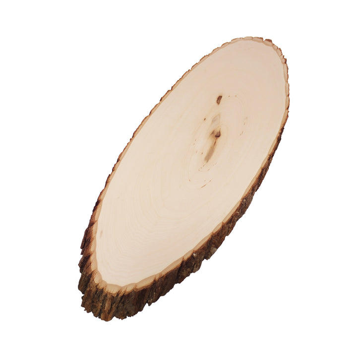 Elongated Rustic Basswood Round, 9-11" Wide