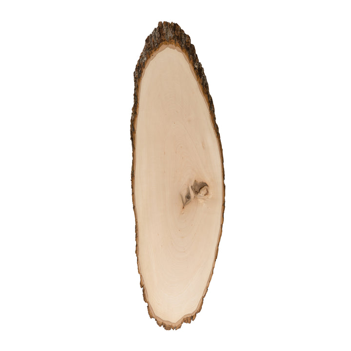 Elongated Rustic Basswood Round, 9-11" Wide