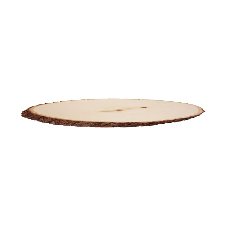 Elongated Rustic Basswood Round, 9-11" Wide